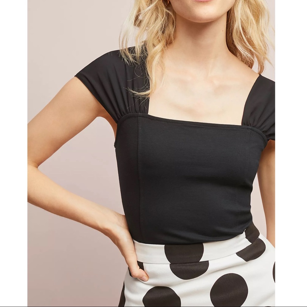 NWT Anthropologie Sz M Contrast Knit Top